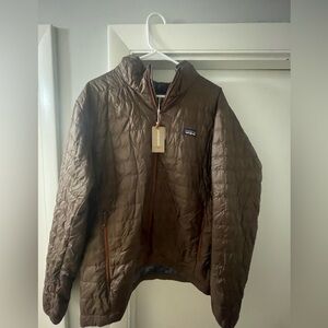 Patagonia Men's Brown Quilted Puffer Jacket